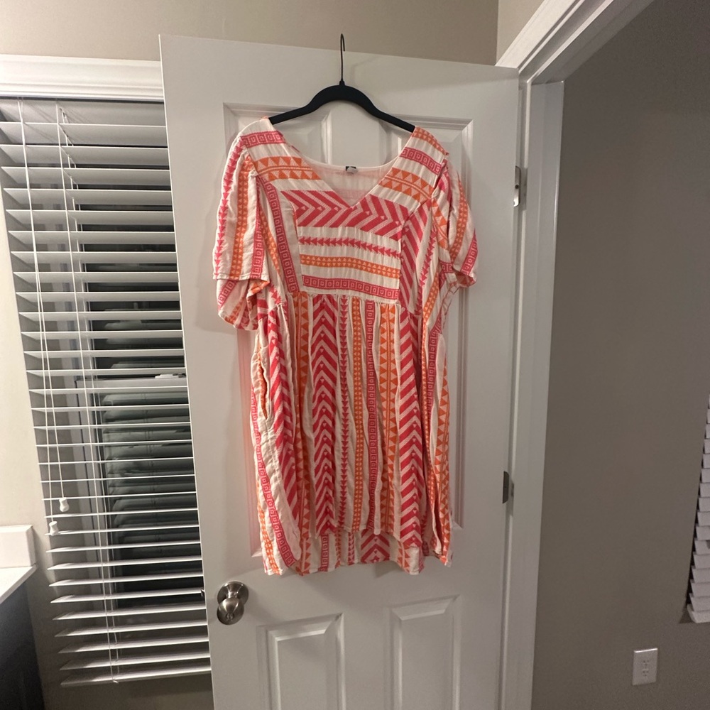 Old Navy jacquard swing dress with aztec design